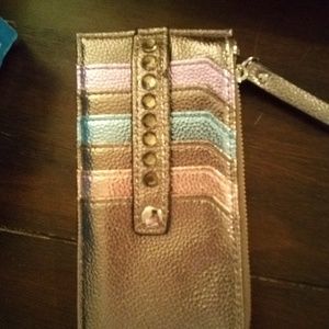 Nwot Beautiful multi shimmery colored Card holder